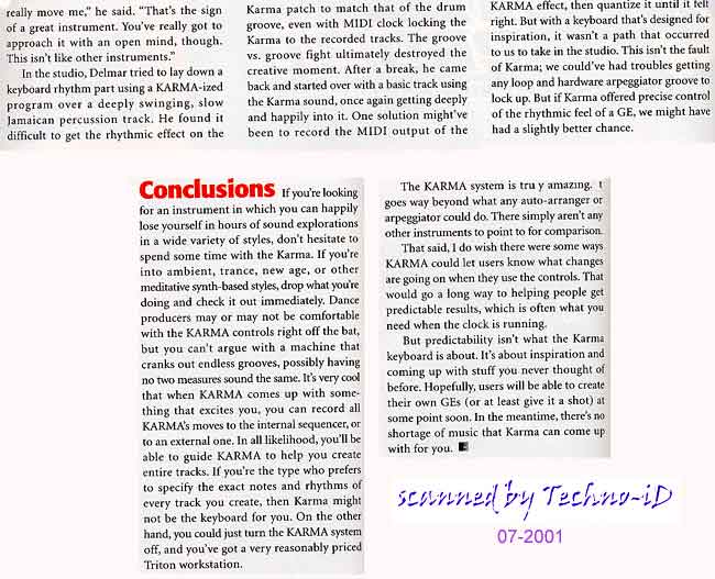 Press review of Korg Karma